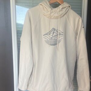 Columbia Cream Hoodie with Mountain Design